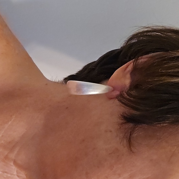 Silver Hoops - 2 pr NWOT - Picture 2 of 5